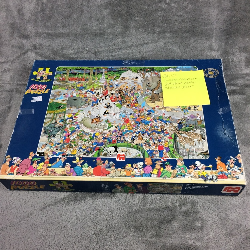 Jumbo Jan van Haasteren Jigsaw Puzzle The Zoo 1000 Piece Missing 1‎